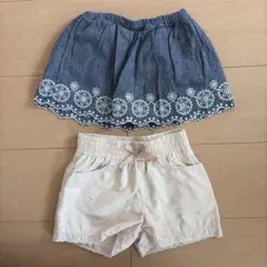西松屋　ショートパンツ 90cm 100cm 2点まとめ売り