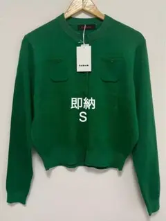 未使用品CABaN コットンカシミヤ クルーネックカーディガン S