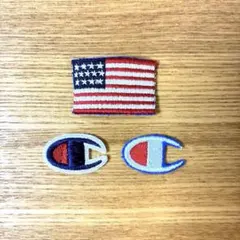Champion チャンピオン ワッペン 刺繍 ロゴ 3点セット
