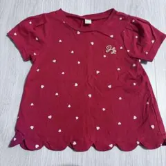 アプレレクール Tシャツ 100 赤 スカラップ