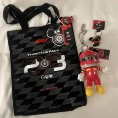 F1 ミッキーマウス マスコット トートバッグ　F1ディズニー　3点セット F1 ミッキーマウス マスコット トートバッグ F1ディズニー 3点セット