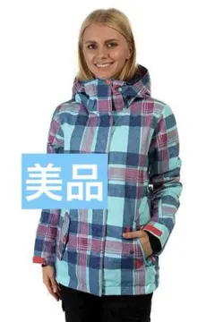 roxy美品⭐️スノーボードウエアジャケットチェック柄スキーウエア子ども大人用