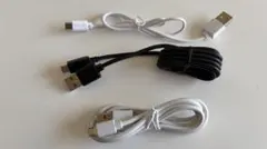 USBケーブル 3本セット（ホワイト・ブラック）