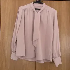RagOut 長袖ブラウス ボウタイ ピンクベージュ
