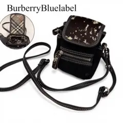 希少✨バーバリーブルーレーベル ハラコ ショルダーバッグ 2way ノバチェック