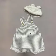 H&Mクマ耳付きロンパースと帽子セット