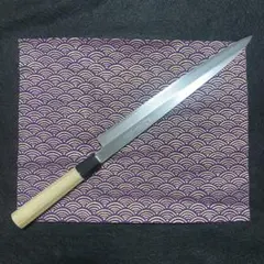 左 堺味正作 本霞 白鋼 柳刃 8寸 240mm 水牛八角柄 - メルカリ