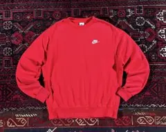 NIKE ナイキ スウェット ワンポイントロゴ トレーナー レッド M