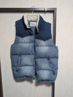 BAYFLOW デニムブルー ダウンベスト
