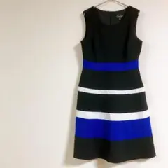 Connected Apparel トリコロールカラーのノースリーブワンピース