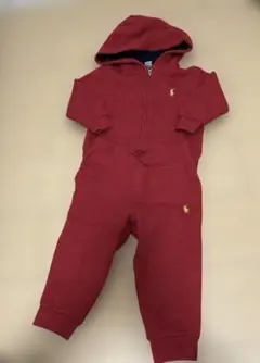 Ralph Lauren セットアップ 18M レッド　一度のみの着用　裏起毛