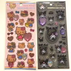 [国内正規品]サンリオ　キラキラ　ラインストーンシール 日焼けキティ　クロミ