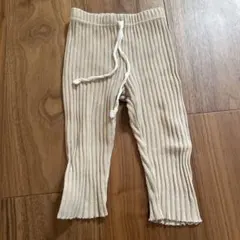 anggao.bebe ベージュ リブレギンス 12m