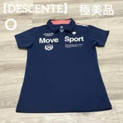 【極美品✨】DESCENTE レディース　ゴルフウェア　シャツ　ネイビーのサムネイル