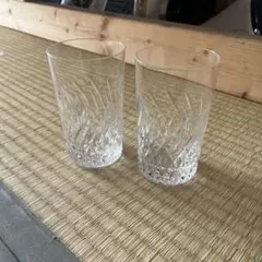 カットクリスタルグラス 2個セット