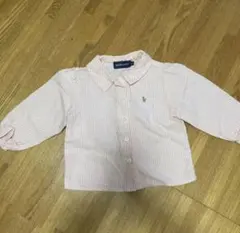 ラルフローレン ベビー キッズ シャツ トップス ピンク 白 80