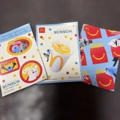 マクドナルド パペットスンスン シール 3枚セット ①