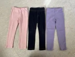 キッズ　レギンス　長ズボン　3枚まとめ売り　女の子　西松屋　ジーユー　100