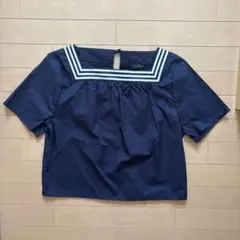 ZARA紺色半袖カットソーのサムネイル