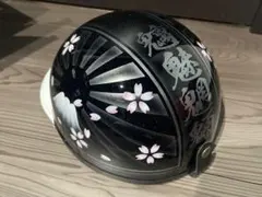 七色ラメ 富士日章 コルク半 ヘルメット 暴走族 アルフィン 三段シート 旭風防のサムネイル