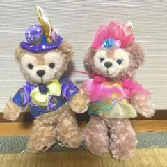 ダッフィー　シェリーメイ　イースター　ぬいぐるみバッジ　キーホルダー