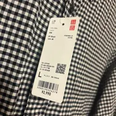 【新品未使用タグ付】UNIQLO フランネルシャツ　長袖　ブラック