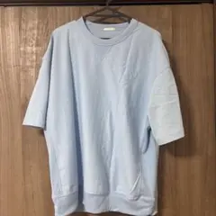 オーバーサイズ 半袖 Tシャツ ライトブルー
