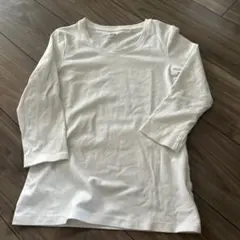 ユニクロ　コットンフライスクルーネックT（7分袖）　Sサイズ