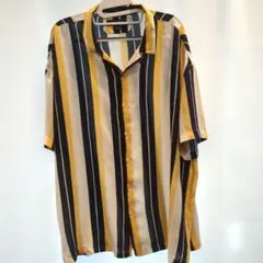 ZARA MAN ストライプ 半袖シャツ イエロー