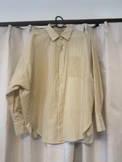 GU ストライプシャツ　イエロー