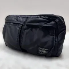 極美品 人気商品！ポーター タンカー ウエストポーチ 斜め掛け可 黒 ナイロン