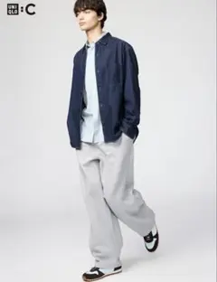 【ユニクロC】【スウェットパンツ】【S】【ライトグレー】【2025モデル】