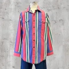 90s 00s Wranglerストライプシャツ 古着 vintage アメカジ