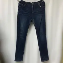 スキニーデニムパンツ 4L 紺のサムネイル