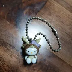 1999年当時物】ハローキティ 25周年記念 キーホルダー トナカイ レトロ