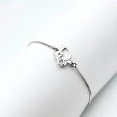 2827-1　極美品✨　Dior　ブレスレット　シルバー　CD ロゴ　刻印