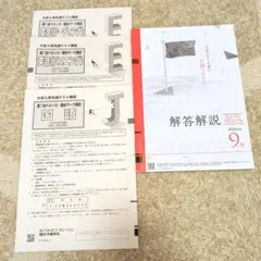 ★未記入★2025年9月号大学入試共通テスト　ベネッセ•駿台マーク模試　解説解答