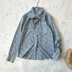 未使用級 鎌倉シャツ×LIBERTY 花柄 ボウタイブラウス 日本製 36 春夏のサムネイル