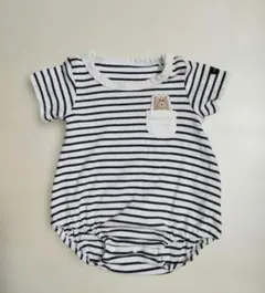 半袖 ストライプロンパース 70cm