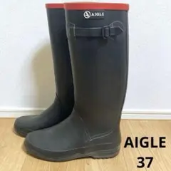 【値下げ】AIGLE シャンタベル 37 マリン ネイビー レインブーツ 長靴