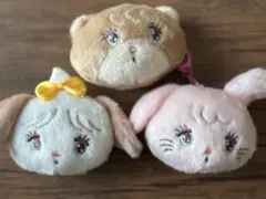 mikko characters ムース フェイスマスコット 3個