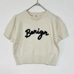 【最終値下げ】CHIPCLIP　半袖ニット　トップス　ショート　パフスリーブ　L