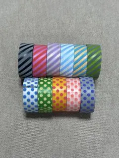 マスキングテープ フロッキー ストライプ ドット セット売り