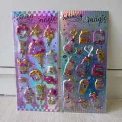立体　シャカシャカシール　ホログラムシール　2枚セット　シャイニングマジック
