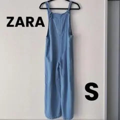 ZARA デニム ライトブルー オーバーオール S