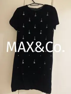 MAX&CO マックスアンドコー　ビジュー　ベルベット　ワンピース　半袖のサムネイル