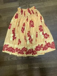 フラダンス用　パウスカート　オレンジ