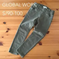 GLOBAL WORK 裏起毛ストレッチパンツ サイズS/90-100
