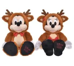 【タグ付き】ミッキーミニー　ぬいぐるみ　クリスマス2025 トナカイ