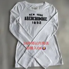 Abercrombie & Fitch 長袖Tシャツ ホワイト M